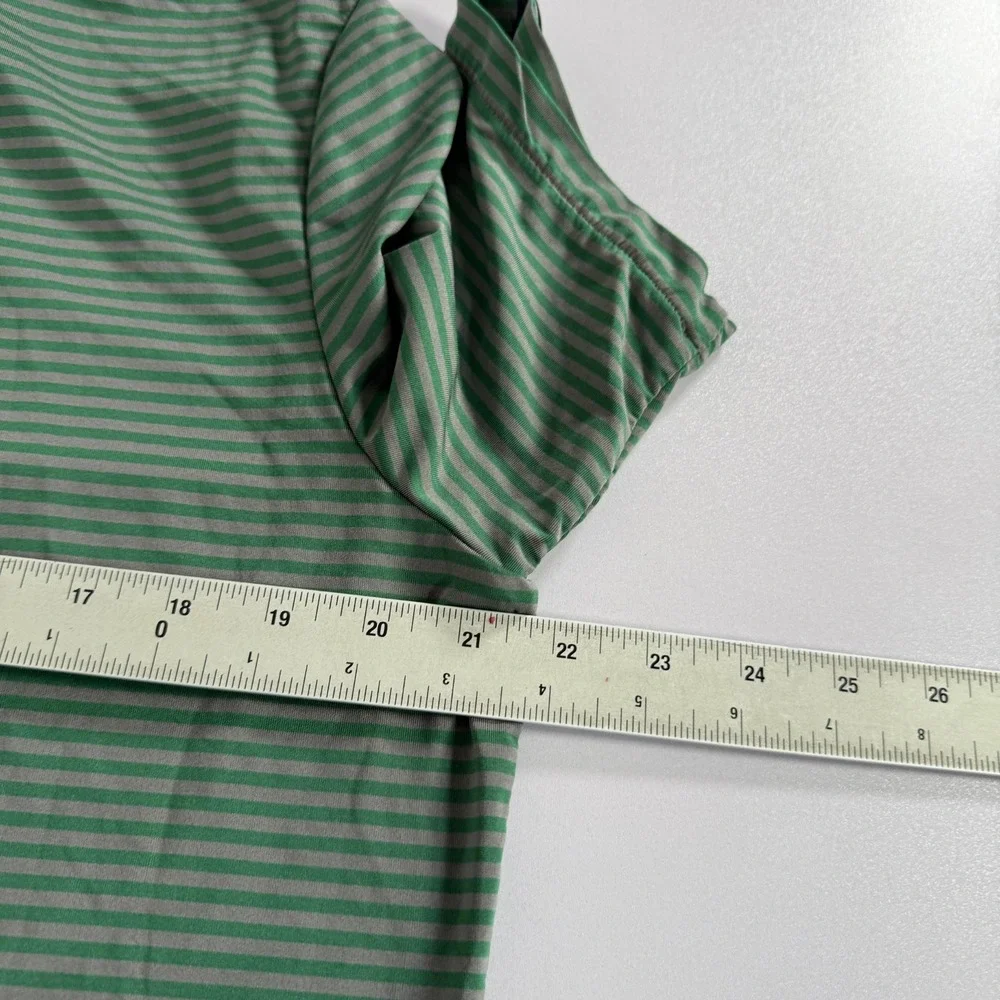 RLX‎ Ralph Lauren Polo Shirt Mens Medium Green Gray Golf Performance Stretch